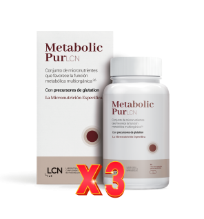 Pack de 3 unidades Metabolic Pur 30 Cápsulas Vegetales Lcn