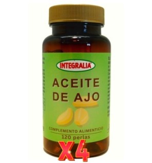 Pack de 4 unidades Aceite De Ajo 120 Perlas Integralia