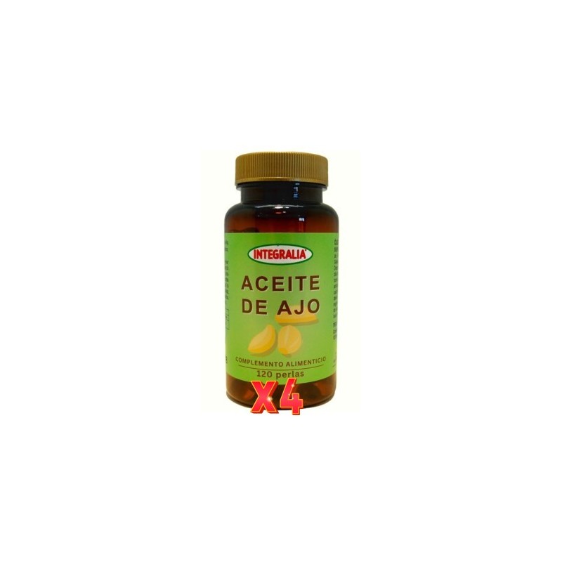 Pack de 4 unidades Aceite De Ajo 120 Perlas Integralia