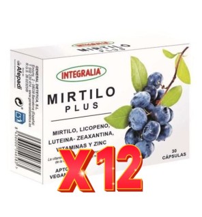 Pack de 12 unidades Mirtilo Plus 30 Cápsulas Integralia