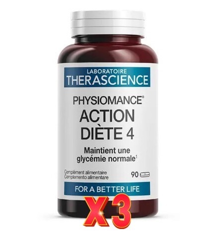 Pack de 3 unidades Physiomance Acción Dieta 4 90 Comprimidos Therascience
