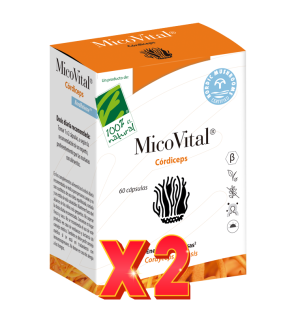 Pack de 2 unidades MicoVital Cordiceps 60 Cápsulas Cien Por Cien Natural