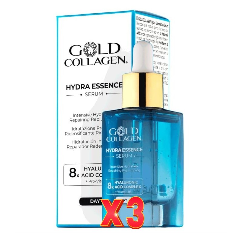 Pack de 3 unidades Gold Collagen Serum Hydra Essence 30 ml Gold Collagen