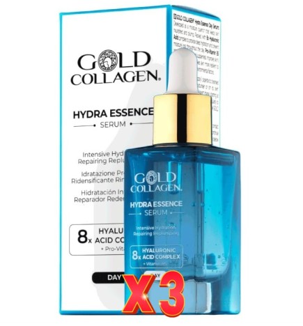 Pack de 3 unidades Gold Collagen Serum Hydra Essence 30 ml Gold Collagen