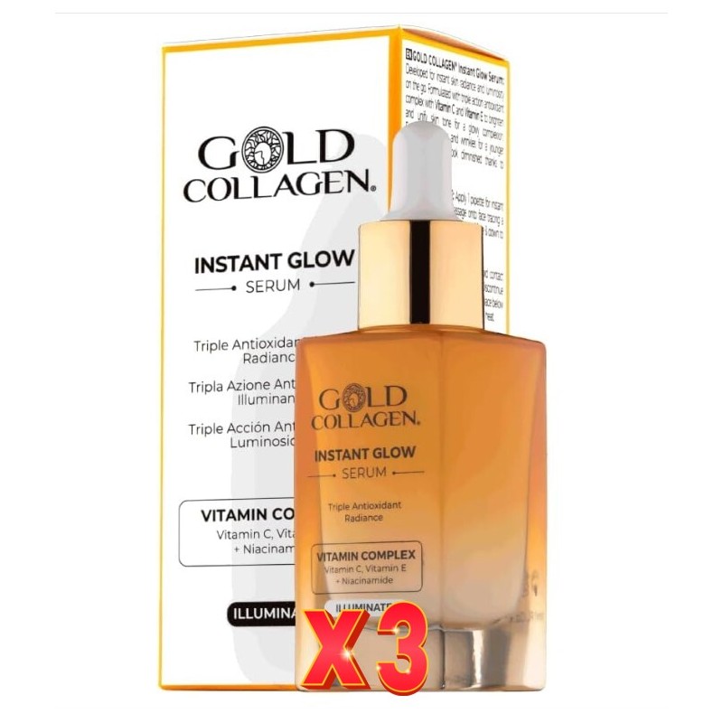 Pack de 3 unidades Gold Collagen Serum Instant Glow 30 ml Gold Collagen