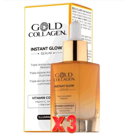Pack de 3 unidades Gold Collagen Serum Instant Glow 30 ml Gold Collagen