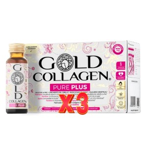 Pack de 3 unidades Gold Collagen Pure Plus 10 ampollas Gold Collagen