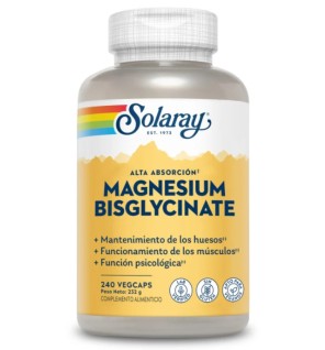 Bisglycinato Magnesio 240 Cápsulas Solaray