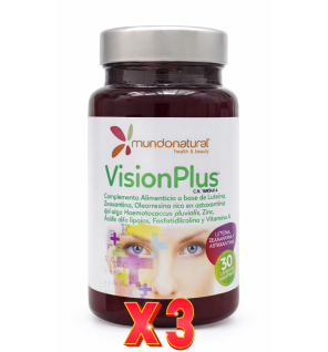 Pack de 3 unidades VisionPlus 30 Cápsulas Mundo Natural