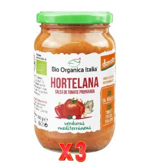 Pack de 3 unidades Salsa Tomate Hortelana Bio Organica Italia 350 Ml Bio Organica Italia