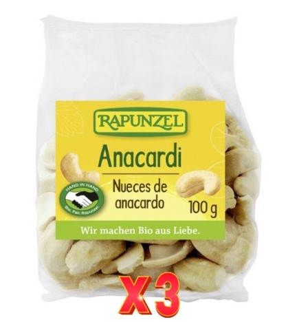Pack de 3 unidades Anacardos Rapunzel 100 G Rapunzel