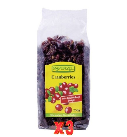 Pack de 3 unidades Arandano Rojo Cranberries Rapunzel 250 G Rapunzel
