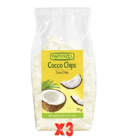 Pack de 3 unidades Coco Chips Rapunzel 175 G Rapunzel