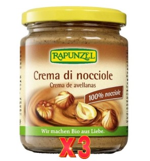 Pack de 3 unidades Crema Avellanas Rapunzel 250 G Rapunzel