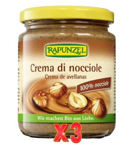 Pack de 3 unidades Crema Avellanas Rapunzel 250 G Rapunzel