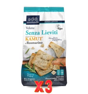 Pack de 3 unidades Cracker Khorasan Romero Sotto 200G Sottoleste