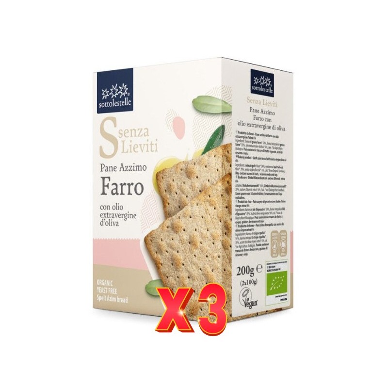 Pack de 3 unidades Pan Acimo Trigo Espelta Sotto 200G Sottoleste
