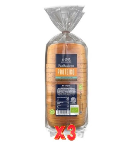 Pack de 3 unidades Pan Molde Proteico Sotto 400G Sottoleste