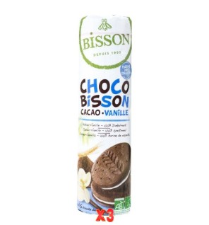 Pack de 3 unidades Galleta Choco Bisson  Cacao Vainilla Bisson 300G Bisson