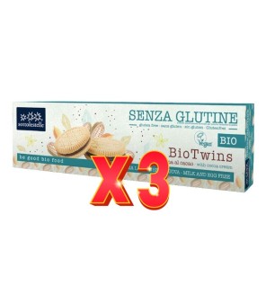 Pack de 3 unidades Galleta Biotwins Crema Cacao S/G Sotto 125G Sottoleste
