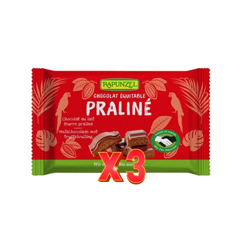 Pack de 3 unidades Snack Chocolate Praline Rapunzel 100 G Rapunzel Pack de 3 unidades Snack Chocolate Praline Rapunzel 100 G Rapunzel