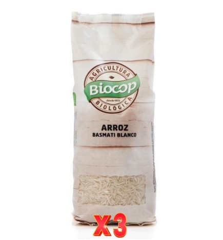 Pack de 3 unidades Arroz Basmati Blanco Biocop 500 G Biocop