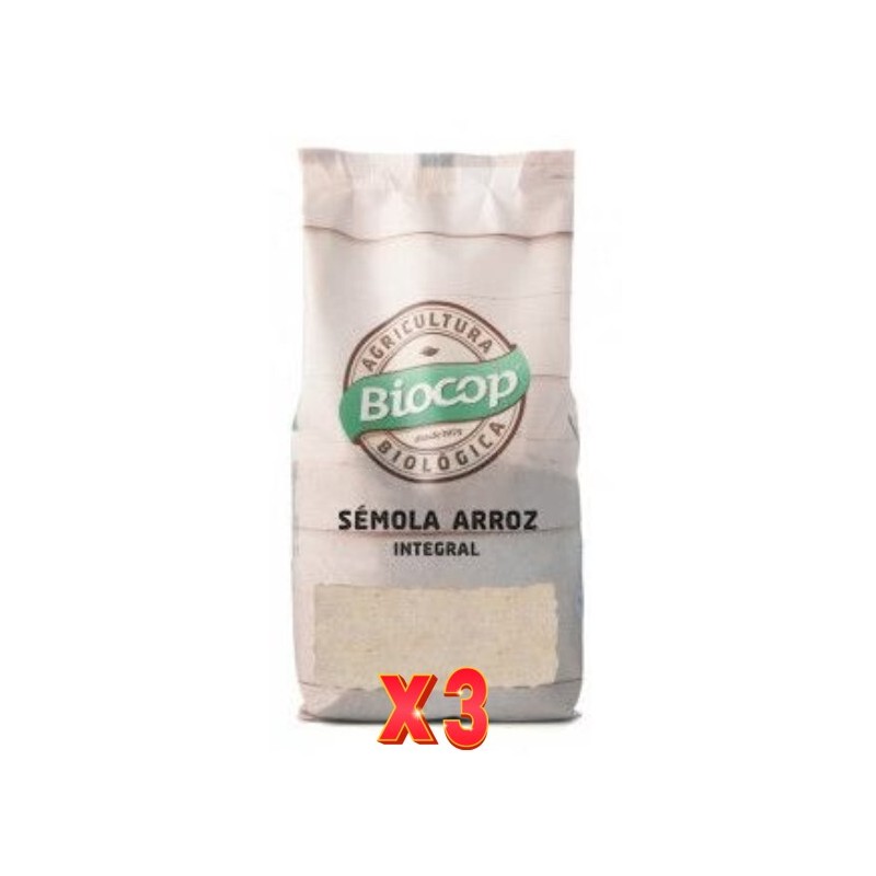 Pack de 3 unidades Semola Arroz Biocop 500 G Biocop