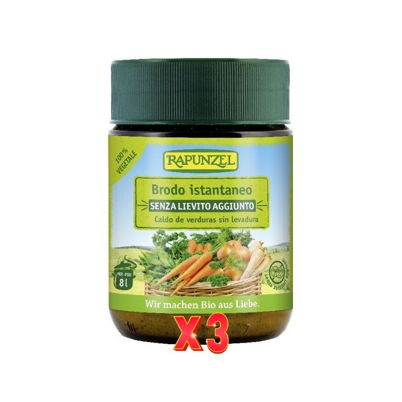 Pack de 3 unidades Caldo Verduras S. Levadura Brodo Rapunzel 140G Rapunzel Pack de 3 unidades Caldo Verduras S. Levadura Brodo Rapunzel 140G Rapunzel