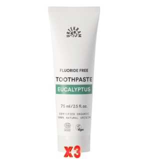 Pack de 3 unidades Dentifrico Eucaliptus Urtekram 75 Ml Urtekram