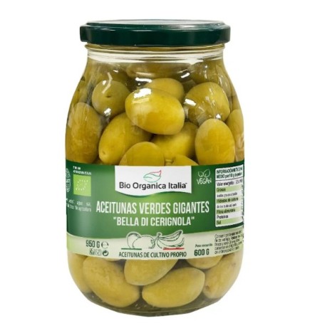 Aceituna Verde Gigante Bio Organica Italia 950 G Bio Organica Italia