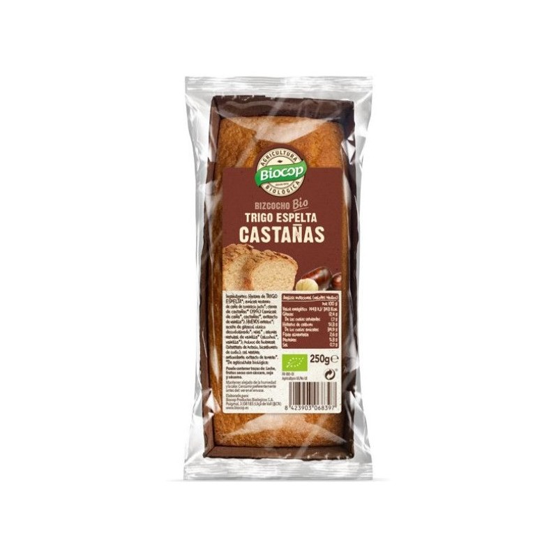 Bizcocho T. Espelta Castañas Biocop 250G Biocop Bizcocho T. Espelta Castañas Biocop 250G Biocop
