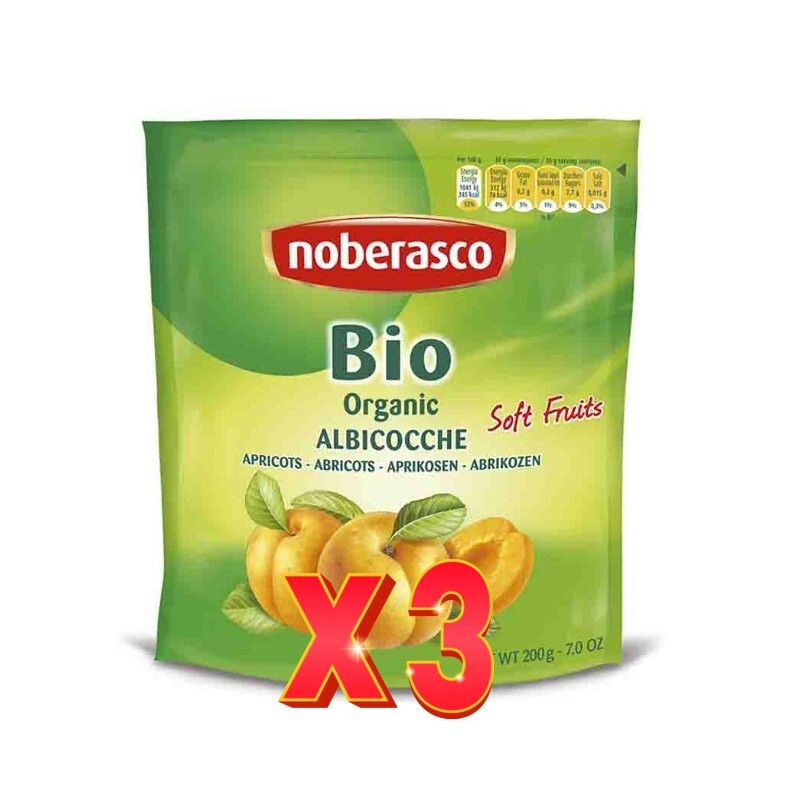 Pack de 3 unidades Albaricoques Blandos S/Hueso Nober. 200G Noberasco