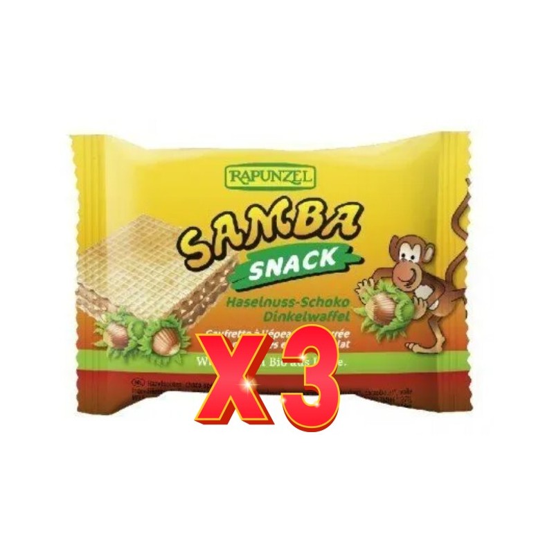 Pack de 3 unidades Barquillos Chocolate Avellanas Samba Rapunzel 25 G Rapunzel Pack de 3 unidades Barquillos Chocolate Avellanas Samba Rapunzel 25 G Rapunzel