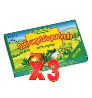 Pack de 3 unidades Caldo Hierbas Cubitos Rapunzel 12X8 G Rapunzel
