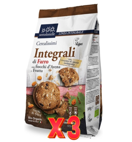 Pack de 3 unidades Galleta T.Espelta Int. Avena Fruta Sotto 300G Sottoleste