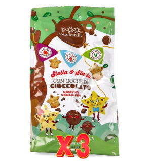 Pack de 3 unidades Galleta Chips Chocolate Stella&Stello Sotto 300G Sottoleste