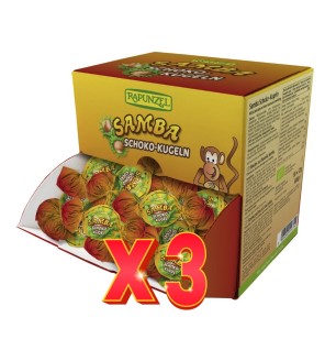 Pack de 3 unidades Bombon Bolas Choco Avellanas Samba Rapunzel 50X12G Rapunzel