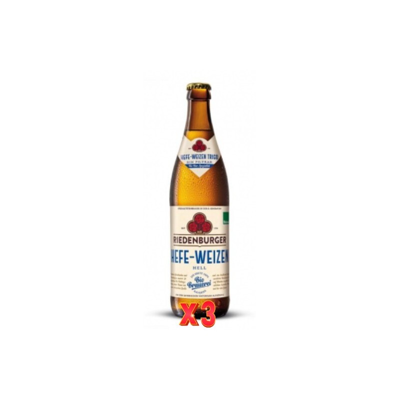 Pack de 3 unidades Cerveza Weisse (Trigo) Riedenburger 50Cl Riedenburger