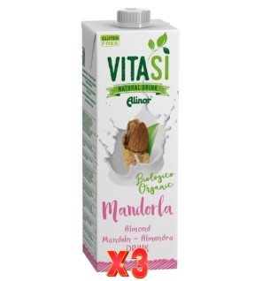 Pack de 3 unidades Bebida Almendra Sin Gluten  Vitasi 1 L Vitasi