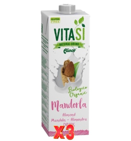 Pack de 3 unidades Bebida Almendra Sin Gluten  Vitasi 1 L Vitasi