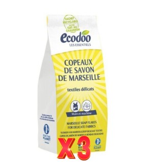 Pack de 3 unidades Jabon Marsella Copos Ecodoo 1Kg Ecodoo