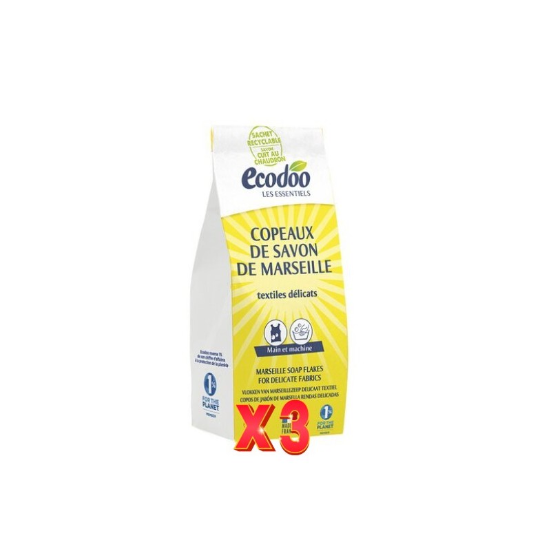 Pack de 3 unidades Jabon Marsella Copos Ecodoo 1Kg Ecodoo