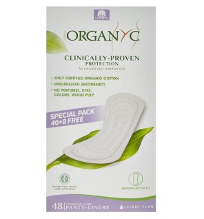 Salvaslip Ultrafino Organyc Pack 48 Un Organyc