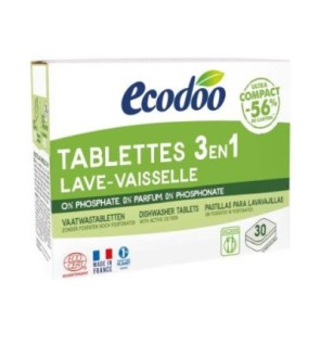 Lavavajillas Maquina Tabletas 3 En 1 Ecodoo 30X12G Ecodoo
