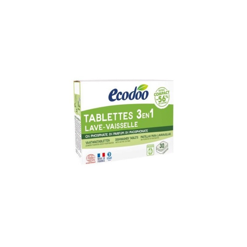 Lavavajillas Maquina Tabletas 3 En 1 Ecodoo 30X12G Ecodoo