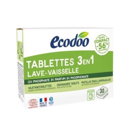 Lavavajillas Maquina Tabletas 3 En 1 Ecodoo 30X12G Ecodoo