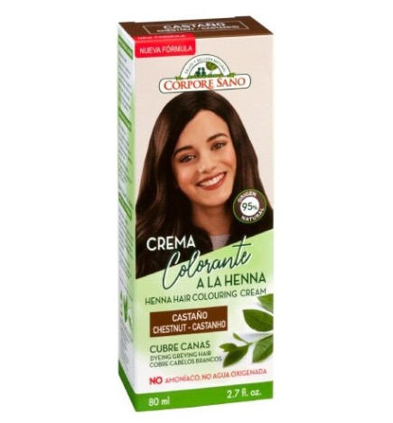 Crema Colorante Cabello Castaño 80 Ml Corpore Sano