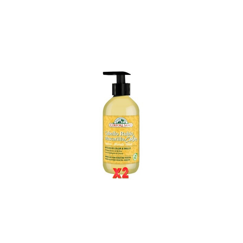 Pack de 2 unidades Mascarilla Color Cabellos Rubios 280 Ml Corpore Sano Pack de 2 unidades Mascarilla Color Cabellos Rubios 280 Ml Corpore Sano