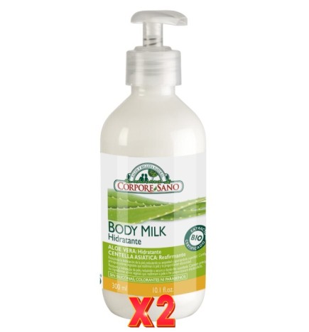 Pack de 2 unidades Body Milk Aloe Vera 300 Ml Corpore Sano