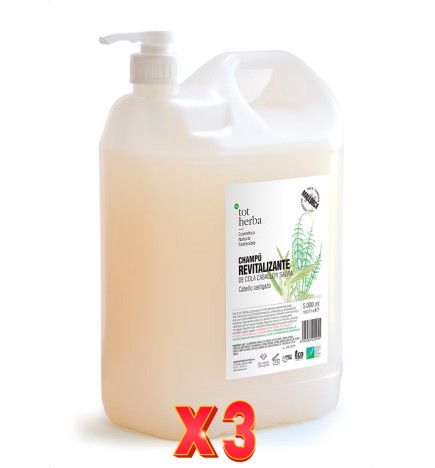 Pack de 3 unidades Champú Cola De Caballo Y Salvia 5 Litros Tot Herba